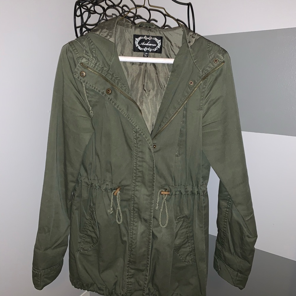 Army Green Hooded Jacket